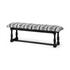 Denison II 56L x 15W Black Wood Base Woven-Leather Cushion Top Accent Bench by Mercana