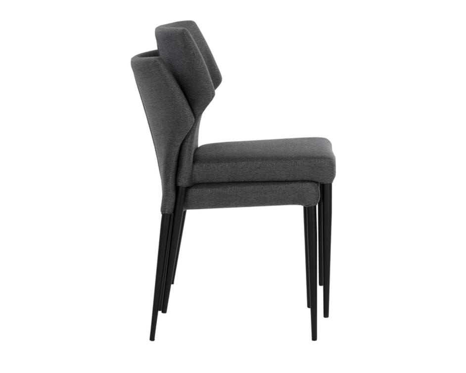 JAMES STACKABLE DINING CHAIR - CITY GREY by Sunpan