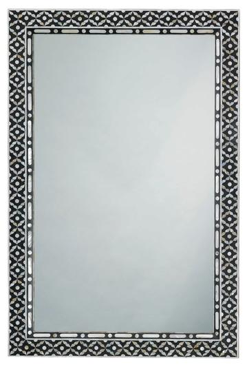 Evelyn Mother of Pearl Rectangle Wall Mirror by Jamie Young