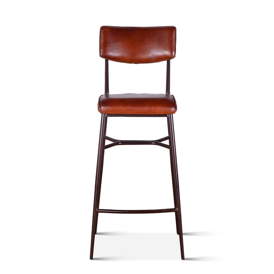 Wellington High Back Leather Bar Chair by Home Trends & Design