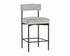 Seneca Counter Stool - Black - Polo Club Stone by Sunpan
