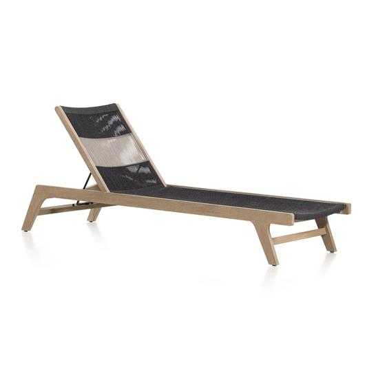 Julian Outdoor Chaise Lounge In Brown by FOUR HANDS