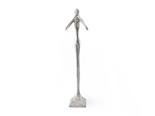 Speak No Evil Sculpture, Silver Leaf, Large 81"H by PHILLIPS COLLECTION