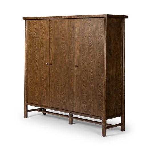 Renaud 3-Door Cabinet - Dark Toasted Oak Veneer by Four Hands