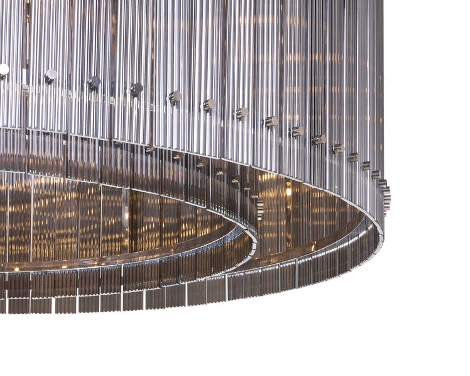 KORE CHANDELIER - LARGE - NICKEL - SMOKE GREY by Sunpan