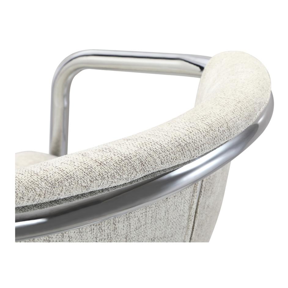 Freeman Chrome Frame Counter Stool Blended Cream - Set Of Two by Moes Home