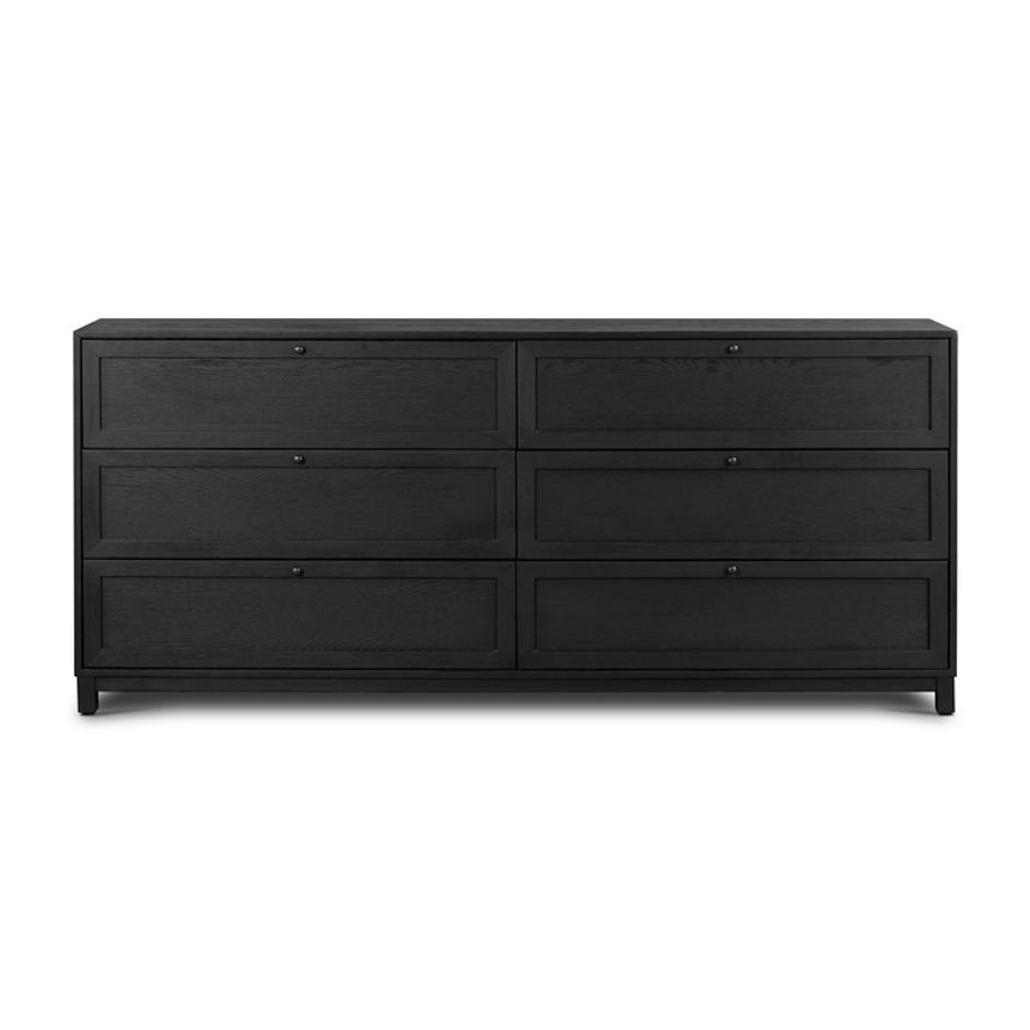 Millie 6 Drawer Dresser In Drifted Matte Bl by FOUR HANDS