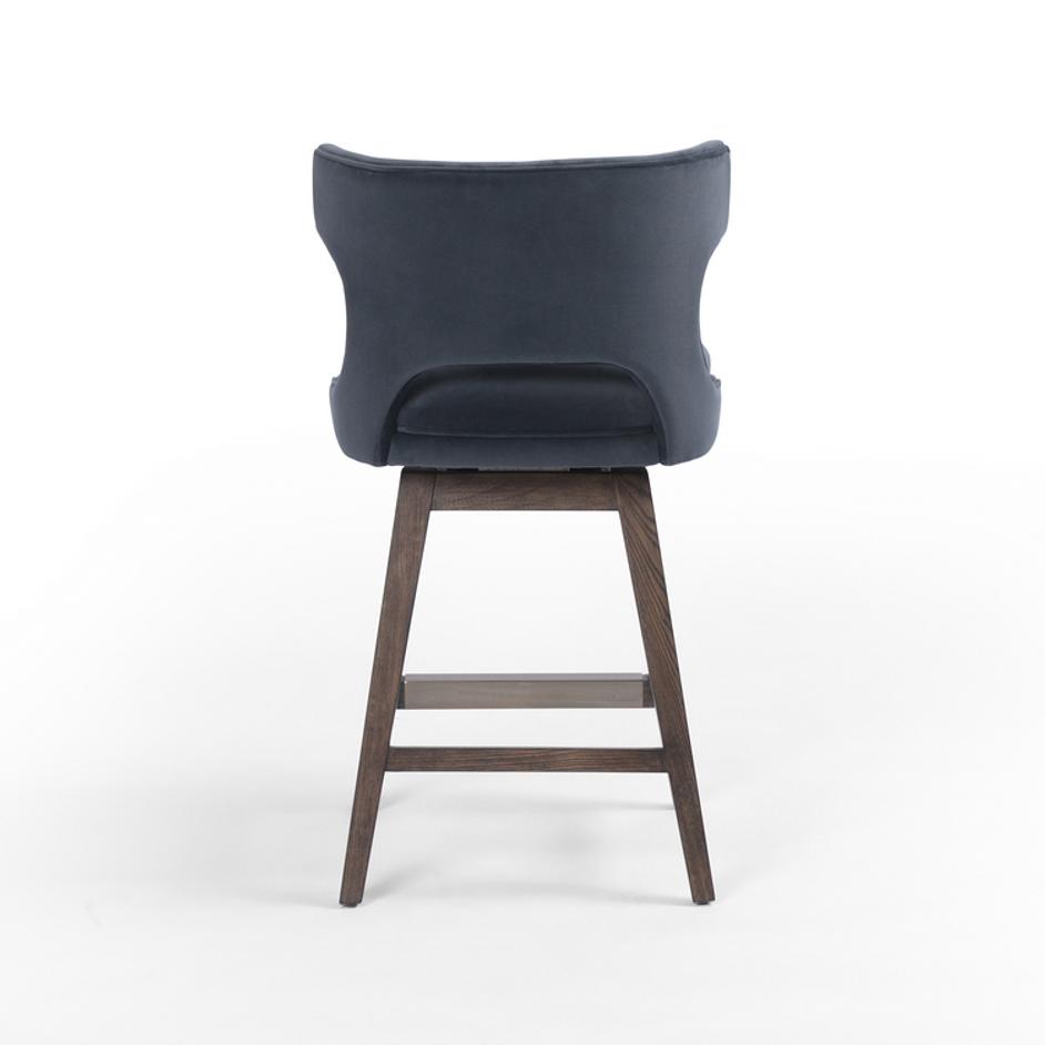 Task Swivel Counter Stool in Modern Velvet by FOUR HANDS