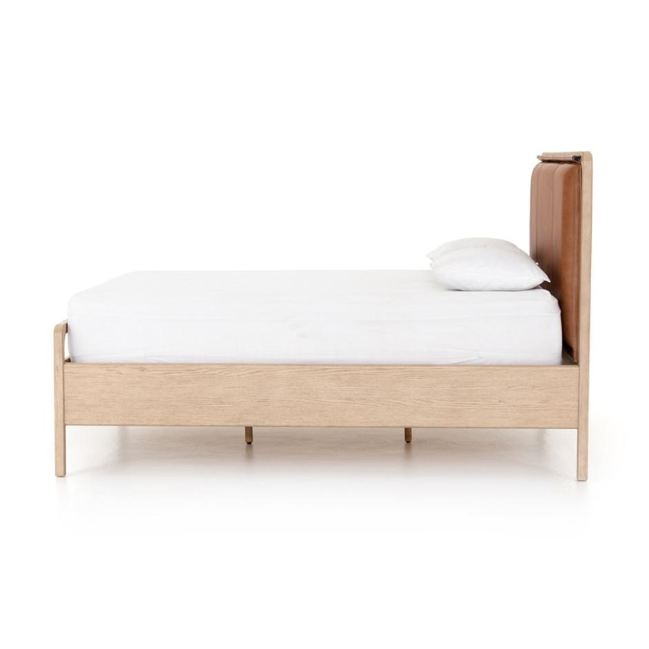 Rosedale Bed In Yucca Oak Veneer In Queen by FOUR HANDS