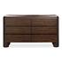Rowan 6 Drawer Dresser Dark Brown by Moes Home
