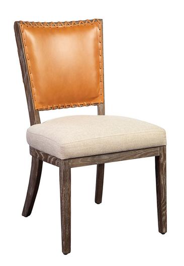 Lina Leather and Linen Chair by Furniture Classics