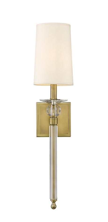 Ava 1 Light Wall Sconce in Rubbed Brass Finish by Z-Lite