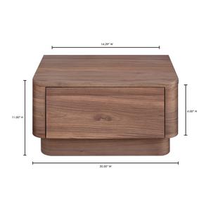 ROUND OFF NIGHTSTAND WALNUT by Moes Home