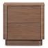 Round Off Tall Nightstand Walnut Brown by Moes Home