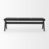Arvin 59.1L x 17.7W x 18.1H Black Wooden Bench by Mercana