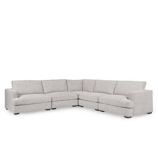 Ludwig Upholstered 5pc Sectional Ivory by Classic Home