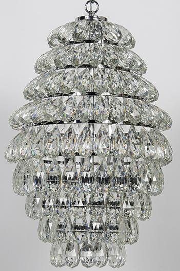 Illumination Chandelier, Chrome Finish and Glass by Noir Furniture