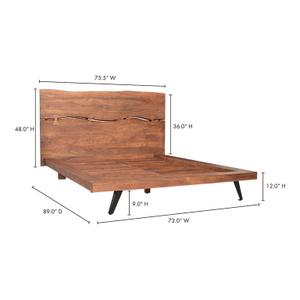MADAGASCAR PLATFORM BED QUEEN by Moes Home