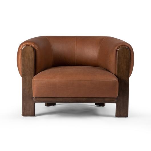 Ira Chair In Brickhouse Cognac by FOUR HANDS