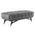 Scholar 47.5" Performance Velvet Bench In Gray by Modway Furniture