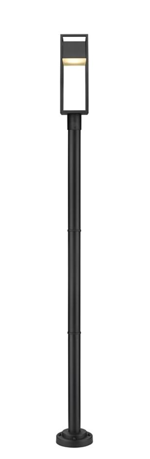 Barwick 1 Light Outdoor Post Mounted Fixture in Black Finish by Z-Lite