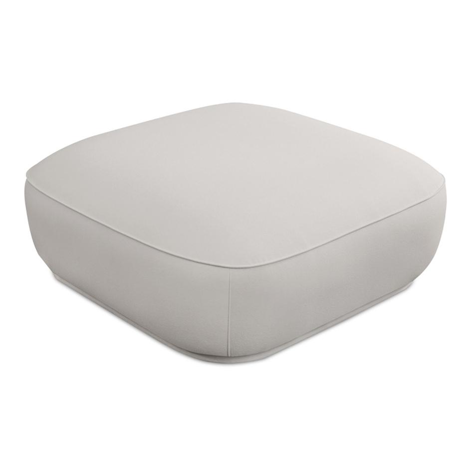 Marion Square Ottoman White by Moes Home