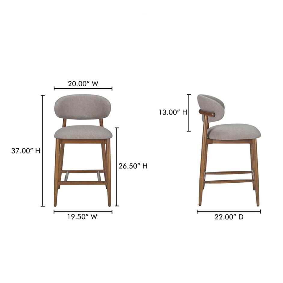 Ellie Counter Stool Light Brown by Moes Home