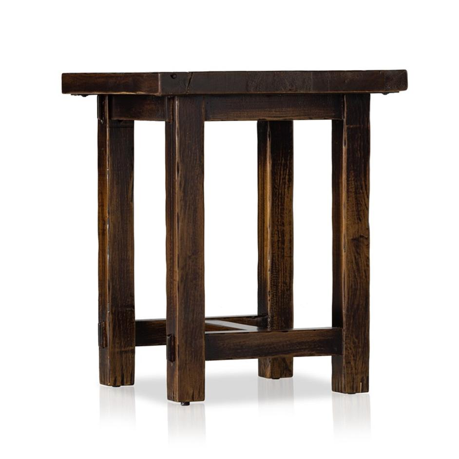 Rinda End Table - Distressed Walnut by Four Hands