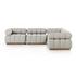Roma Outdoor 5pc Sectional In Faye Ash by FOUR HANDS