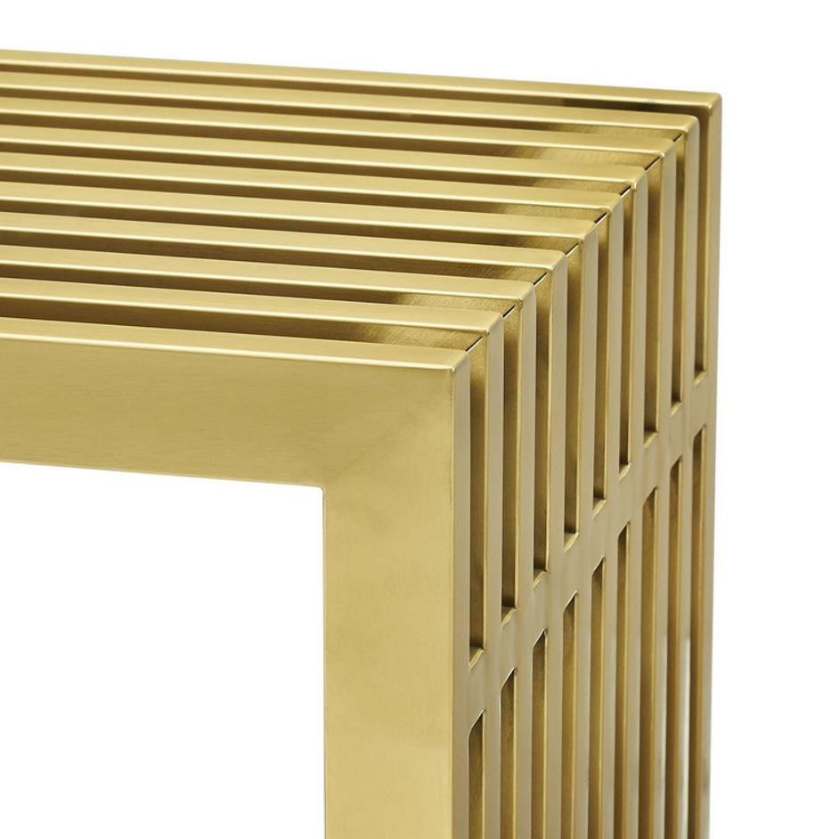 Randolph Medium Stainless Steel Bench In Gold by Modway Furniture