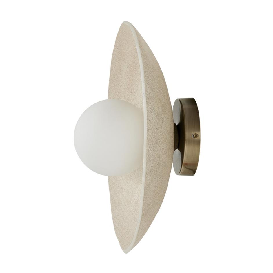 Organic Ceramic Sconce in Light Sand by FOUR HANDS