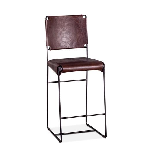 New York Counter Chair Chocolate Leather by Home Trends & Design