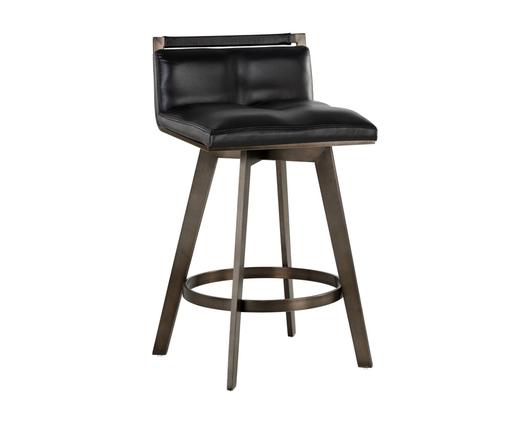Arizona Swivel Counter Stool - Castillo Black by Sunpan