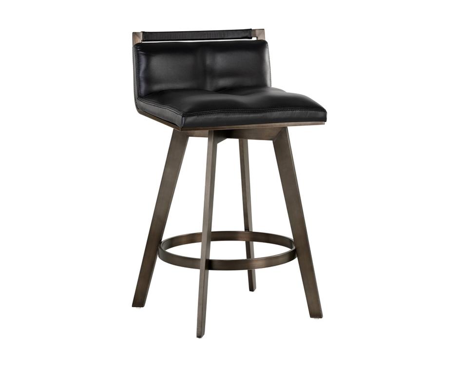 Arizona Swivel Counter Stool - Castillo Black by Sunpan
