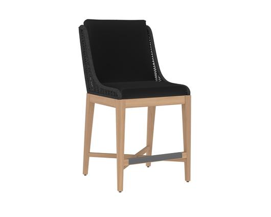 SORRENTO COUNTER STOOL - ARASHI BLACK by Sunpan