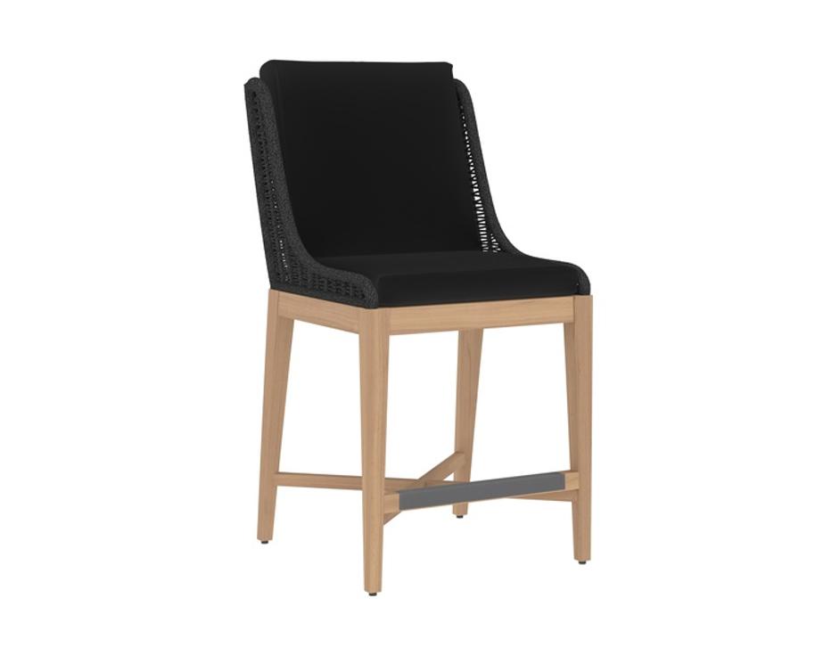SORRENTO COUNTER STOOL - ARASHI BLACK by Sunpan