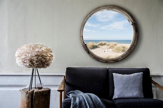 Eos 26" H Table Lamp in Light Brown with Black Base by UMAGE