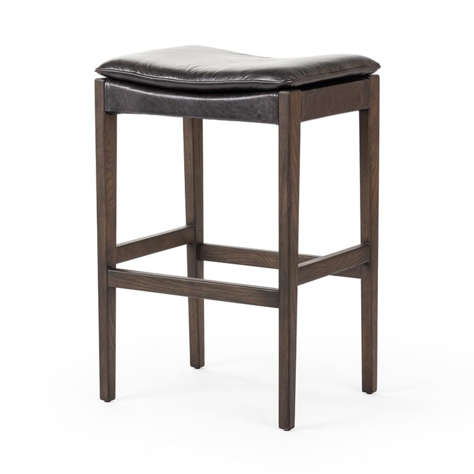 Aya Bar Stool in Sonoma Black by FOUR HANDS