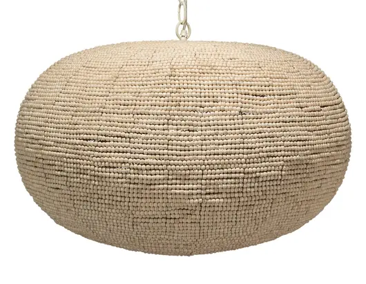 Whirlpool Beaded Wood 3-Light Pendant by Jamie Young