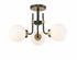 Parsons 3 Light Semi Flush Mount in Matte Black + Olde Brass Finish by Z-Lite