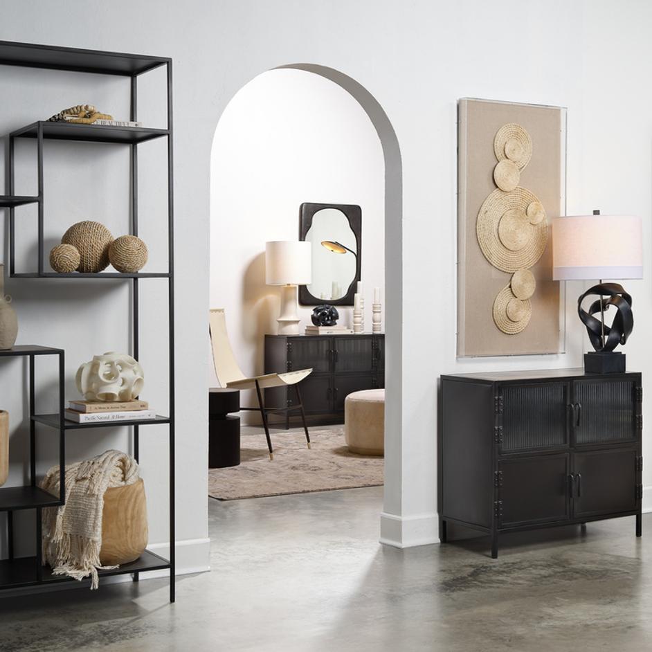  Vitrino 4 Door Iron Side Table by Jamie Young