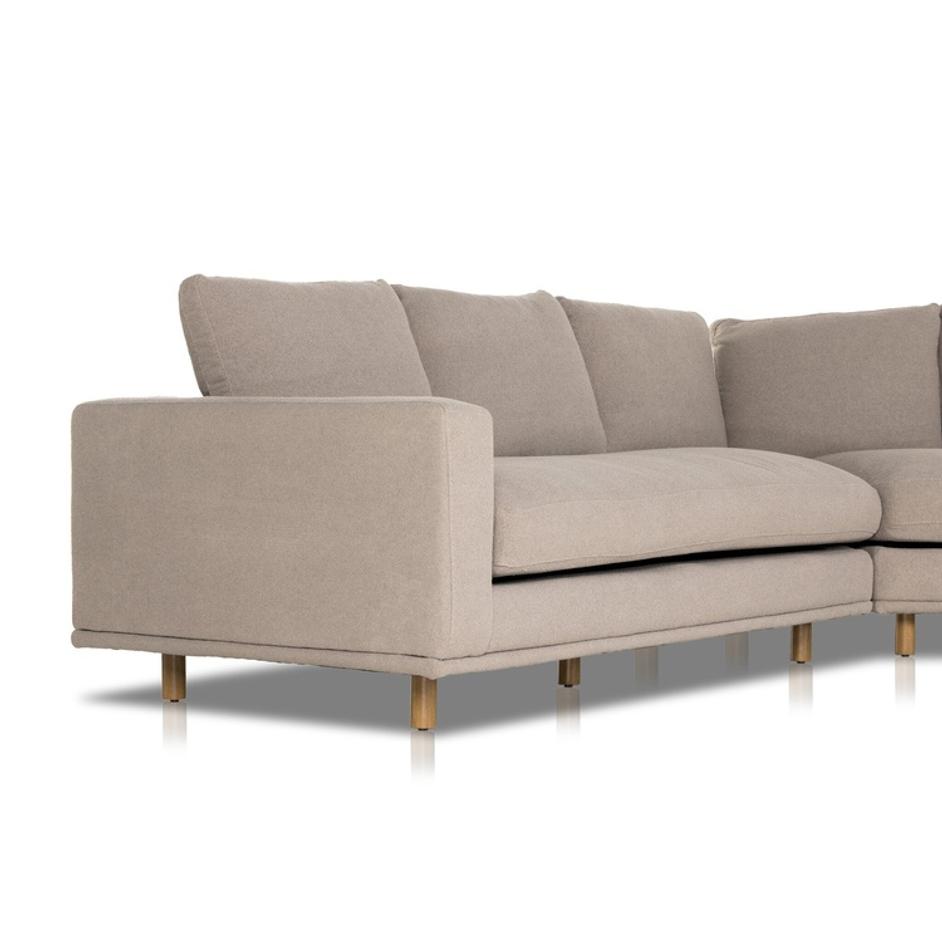 Dom 3 Pc Sectional-Large Wedge In Portland Cobblestone-Distressed Sienna by Four Hands