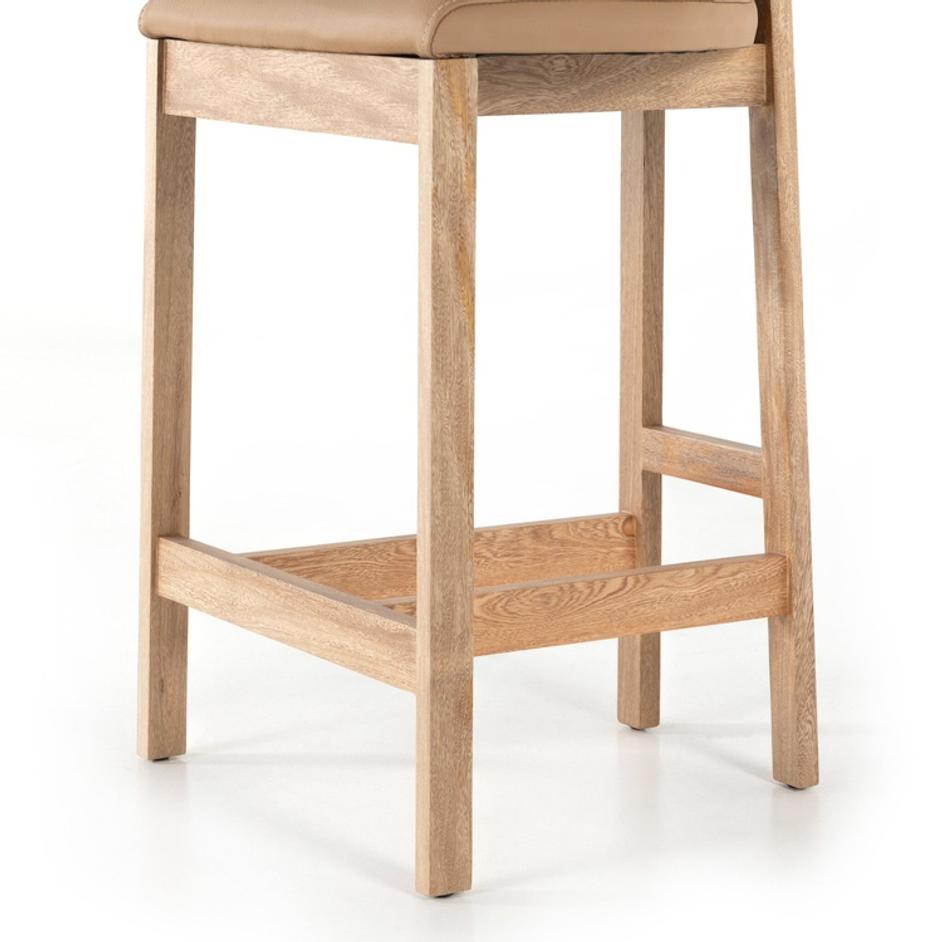 Tex Bar + Counter Stool - Natural Leather by Four Hands