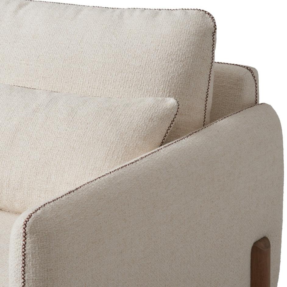 Rennick Sofa-96" In Palma Cream And Aged Parawood by Four Hands