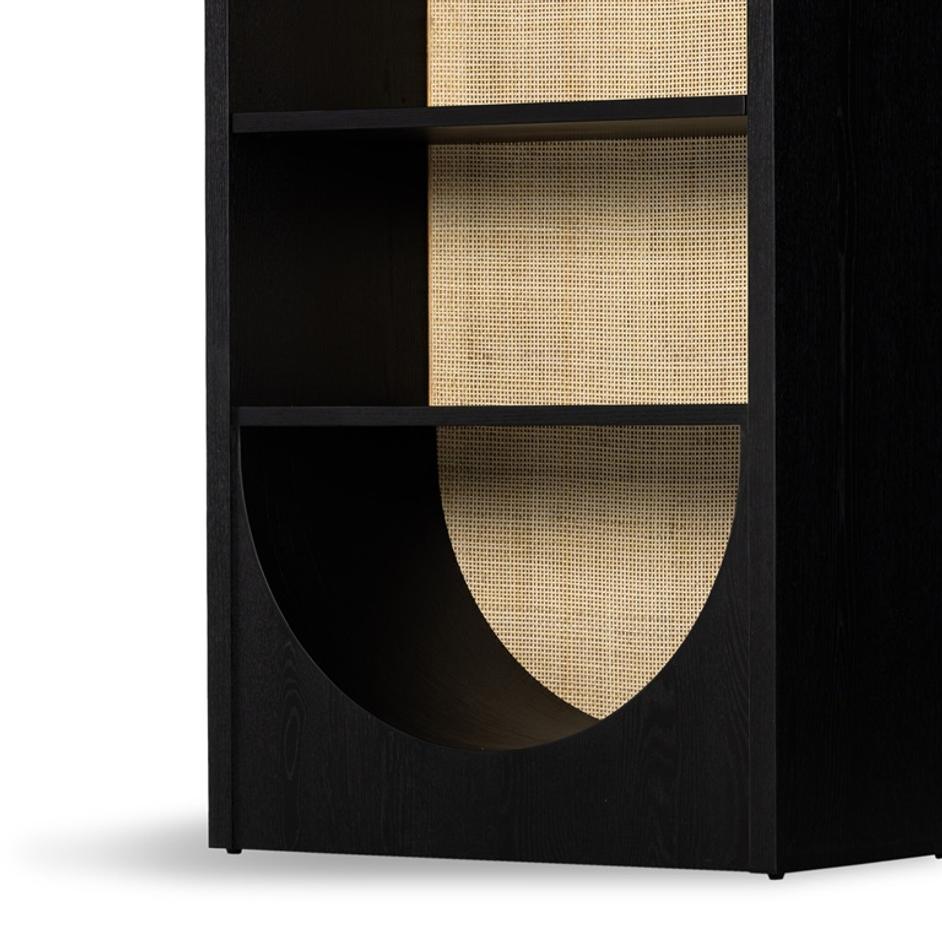 Higgs Bookcase - Brushed Ebony Oak Veneer by Four Hands