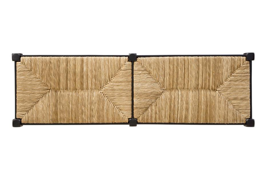 Black Reed Bench by Furniture Classics