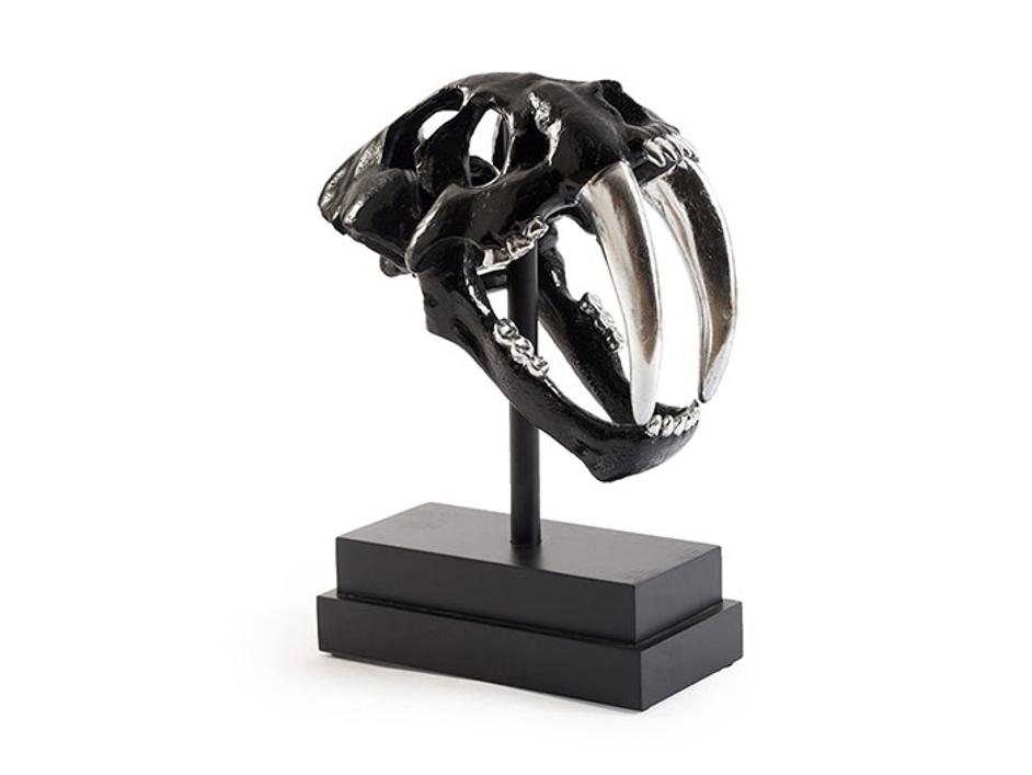 Saber Tooth Tiger Skull, Black by PHILLIPS COLLECTION