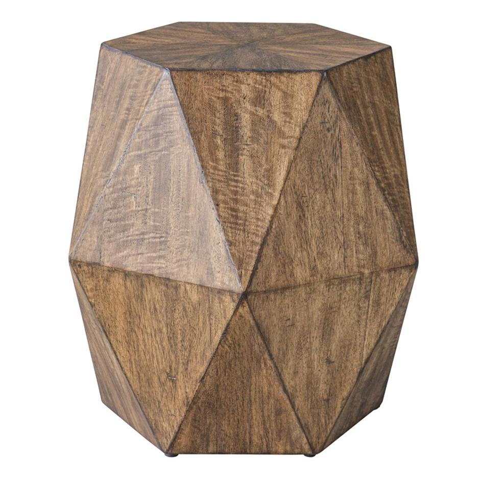 Volker Honey Geometric Accent Table by Uttermost