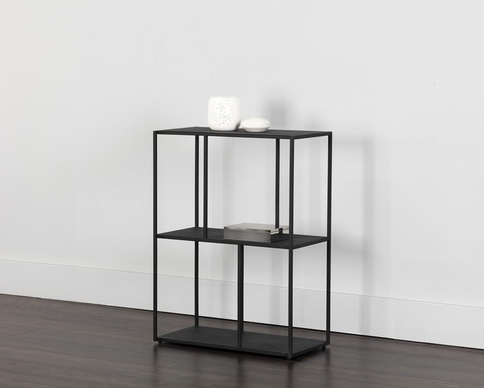 Eiffel Low Bookcase - Small - Black by Sunpan