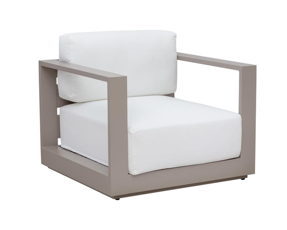 TAVIRA ARMCHAIR - GREIGE - STINSON WHITE by Sunpan